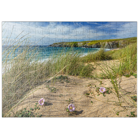Darstellung des Puzzle Motivs Dünen am Strand von Holywell Bay bei Newquay, Nordküste, Cornwall - Puzzleteile: 200