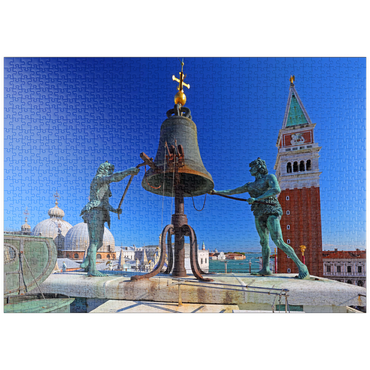 puzzleplate La Terrazza dei Mori auf dem Torre dell'Orologio am Markusplatz mit Campanile, Venedig 1000 Puzzle