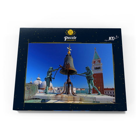 La Terrazza dei Mori auf dem Torre dell'Orologio am Markusplatz mit Campanile, Venedig 100 Puzzle Schachtel Ansicht3