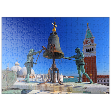 puzzleplate La Terrazza dei Mori auf dem Torre dell'Orologio am Markusplatz mit Campanile, Venedig 200 Puzzle