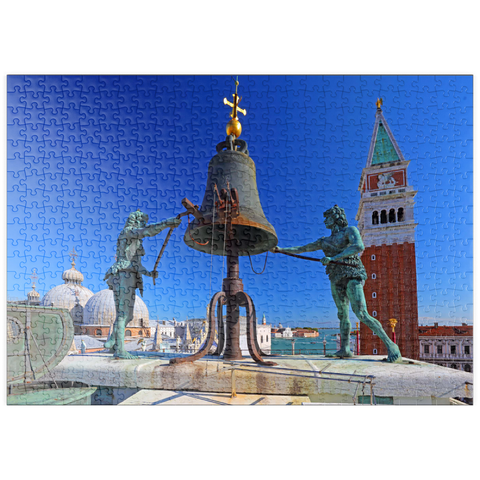 puzzleplate La Terrazza dei Mori auf dem Torre dell'Orologio am Markusplatz mit Campanile, Venedig 500 Puzzle