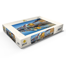 Alternative Darstellung des Puzzle-Motivs Früher Morgen am Stichkanal Nyhavn im Stadtteil Frederiksstaden – Puzzleteile: 1000