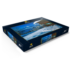 Darstellung des Puzzle Motivs Hütte bei Metzenleiten gegen Watzmann, Berchtesgaden, Oberbayern - Puzzleteile: 100