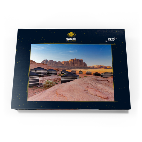 Mohammed Mutlak Camp im Abendlicht, Wadi Rum, Gouvernement Aqaba, Jordanien 1000 Puzzle Schachtel Ansicht3