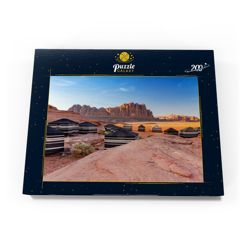 Mohammed Mutlak Camp im Abendlicht, Wadi Rum, Gouvernement Aqaba, Jordanien 200 Puzzle Schachtel Ansicht3