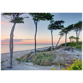 Darstellung des Puzzle-Motivs Weststrand am Darßer Wald bei Prerow, Fischland-Darß-Zingst – Puzzleteile: 1000
