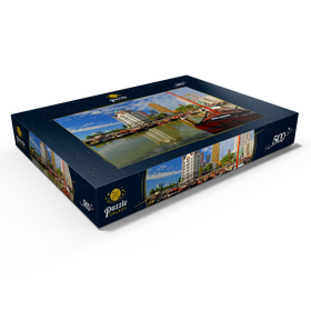 Darstellung des Puzzle Motivs Oudehaven mit dem Witte Huis, Rotterdam, Südholland, Niederlande - Puzzleteile: 500