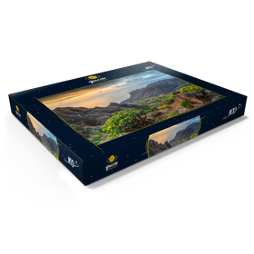 Darstellung des Puzzle Motivs Blick von Arure in den Barranco von Taguluche im Sonnenuntergang - Puzzleteile: 100