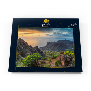 Blick von Arure in den Barranco von Taguluche im Sonnenuntergang 100 Puzzle Schachtel Ansicht3