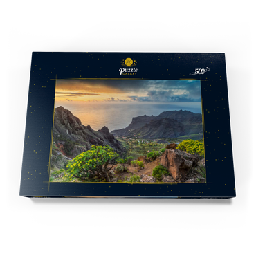Blick von Arure in den Barranco von Taguluche im Sonnenuntergang 500 Puzzle Schachtel Ansicht3