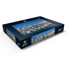 Alternative Darstellung des Puzzle-Motivs Alter Hafen von A Coruña, Camino Inglés, Jakobsweg Camino de Santiago – Puzzleteile: 1000