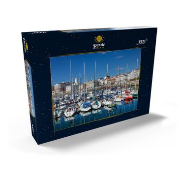 Alter Hafen von A Coruña, Camino Inglés, Jakobsweg Camino de Santiago 1000 Puzzle Schachtel Ansicht2