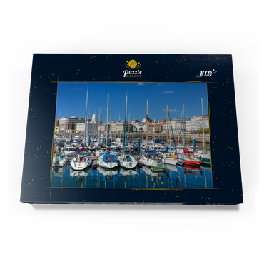 Alter Hafen von A Coruña, Camino Inglés, Jakobsweg Camino de Santiago 1000 Puzzle Schachtel Ansicht3