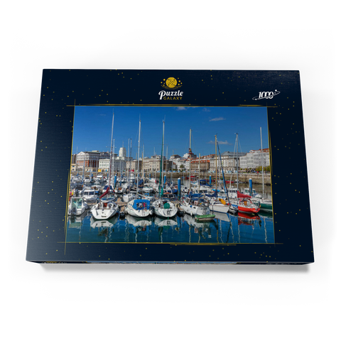 Alter Hafen von A Coruña, Camino Inglés, Jakobsweg Camino de Santiago 1000 Puzzle Schachtel Ansicht3