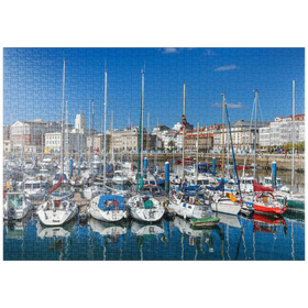 Darstellung des Puzzle-Motivs Alter Hafen von A Coruña, Camino Inglés, Jakobsweg Camino de Santiago – Puzzleteile: 1000