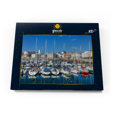 Alter Hafen von A Coruña, Camino Inglés, Jakobsweg Camino de Santiago 100 Puzzle Schachtel Ansicht3