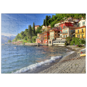 Darstellung des Puzzle Motivs Varenna am Comer See, Provinz Lecco, Lombardei, Italien - Puzzleteile: 100
