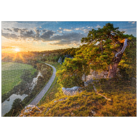 Darstellung des Puzzle-Motivs Felsenformation zwölf Apostel im Altmühltal bei Solnhofen – Puzzleteile: 1000
