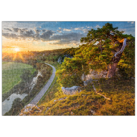 Darstellung des Puzzle Motivs Felsenformation zwölf Apostel im Altmühltal bei Solnhofen - Puzzleteile: 500