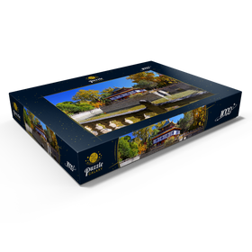 Alternative Darstellung des Puzzle-Motivs Wasserpavillon im Park der Sommerresidenz des Dalai Lamas, Tibet – Puzzleteile: 1000