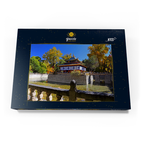 Wasserpavillon im Park der Sommerresidenz des Dalai Lamas, Tibet 1000 Puzzle Schachtel Ansicht3