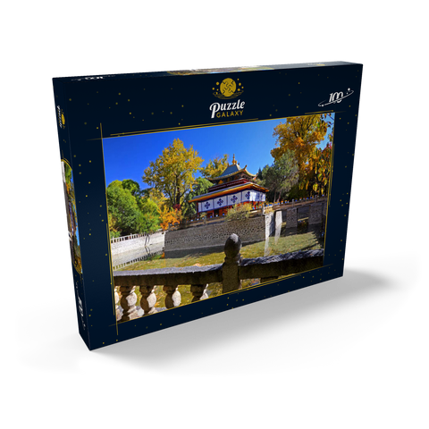 Wasserpavillon im Park der Sommerresidenz des Dalai Lamas, Tibet 100 Puzzle Schachtel Ansicht2