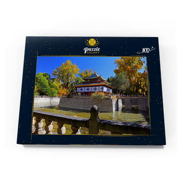 Wasserpavillon im Park der Sommerresidenz des Dalai Lamas, Tibet 100 Puzzle Schachtel Ansicht3