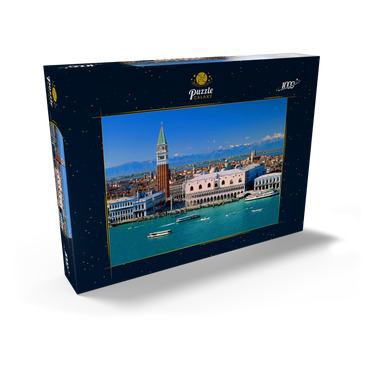 Blick zum Campanile und Dogenpalast, Venedig, Venetien, Italien 1000 Puzzle Schachtel Ansicht2