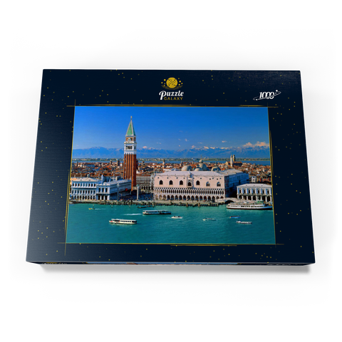 Blick zum Campanile und Dogenpalast, Venedig, Venetien, Italien 1000 Puzzle Schachtel Ansicht3