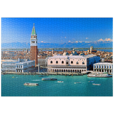 puzzleplate Blick zum Campanile und Dogenpalast, Venedig, Venetien, Italien 1000 Puzzle