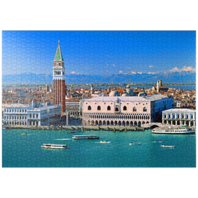 Darstellung des Puzzle Motivs Blick zum Campanile und Dogenpalast, Venedig, Venetien, Italien - Puzzleteile: 1000