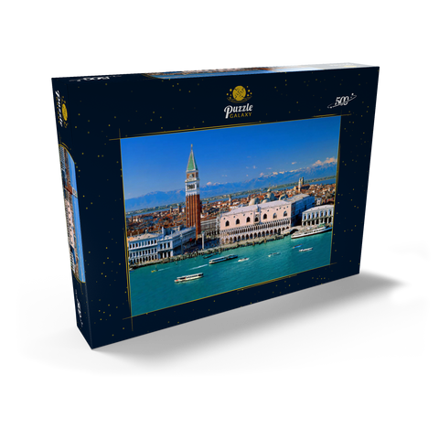 Blick zum Campanile und Dogenpalast, Venedig, Venetien, Italien 500 Puzzle Schachtel Ansicht2