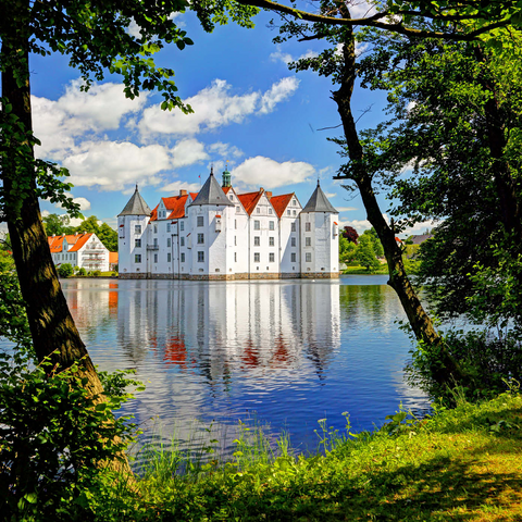 Wasserschloss Glücksburg in Glücksburg 1000 Puzzle 3D Modell