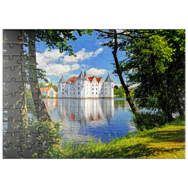 puzzleplate Wasserschloss Glücksburg in Glücksburg 100 Puzzle