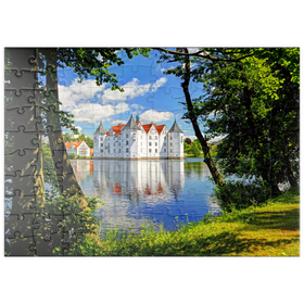 Darstellung des Puzzle Motivs Wasserschloss Glücksburg in Glücksburg - Puzzleteile: 100