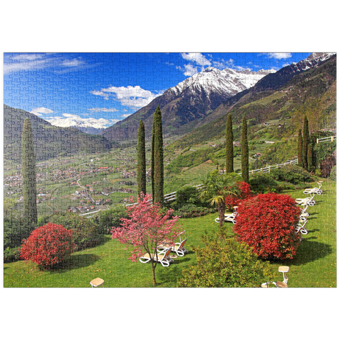 puzzleplate Dorf Tirol, Provinz Bozen, Trentino-Südtirol, Italien 1000 Puzzle