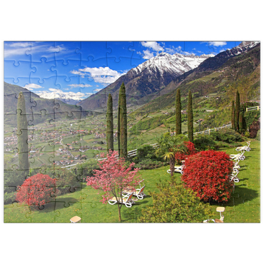 puzzleplate Dorf Tirol, Provinz Bozen, Trentino-Südtirol, Italien 100 Puzzle