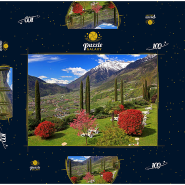 Dorf Tirol, Provinz Bozen, Trentino-Südtirol, Italien 100 Puzzle Schachtel 3D Modell