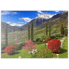 Darstellung des Puzzle Motivs Dorf Tirol, Provinz Bozen, Trentino-Südtirol, Italien - Puzzleteile: 200