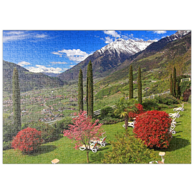 Darstellung des Puzzle-Motivs Dorf Tirol, Provinz Bozen, Trentino-Südtirol, Italien – Puzzleteile: 500
