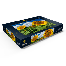 Alternative Darstellung des Puzzle-Motivs Sonnenblumenfeld – Puzzleteile: 1000