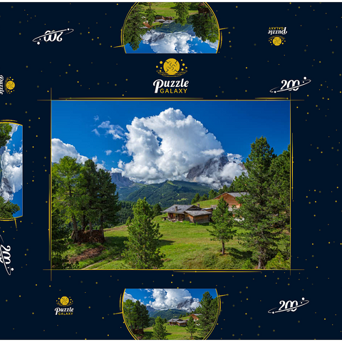 Am Col Raiser gegen Langkofel (3181m), St. Christina in Gröden, Dolomiten, Trentino-Südtirol 200 Puzzle Schachtel 3D Modell