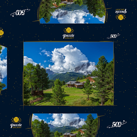 Am Col Raiser gegen Langkofel (3181m), St. Christina in Gröden, Dolomiten, Trentino-Südtirol 500 Puzzle Schachtel 3D Modell