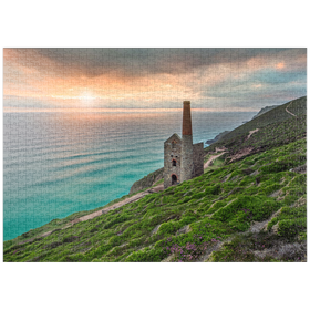 Darstellung des Puzzle-Motivs Ehemalige Zinnmine, Wheal Coates Mine bei St Agnes, Nordküste, Cornwall – Puzzleteile: 1000