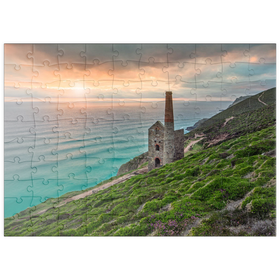 Darstellung des Puzzle Motivs Ehemalige Zinnmine, Wheal Coates Mine bei St Agnes, Nordküste, Cornwall - Puzzleteile: 100