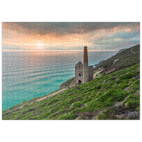 Darstellung des Puzzle-Motivs Ehemalige Zinnmine, Wheal Coates Mine bei St Agnes, Nordküste, Cornwall – Puzzleteile: 500