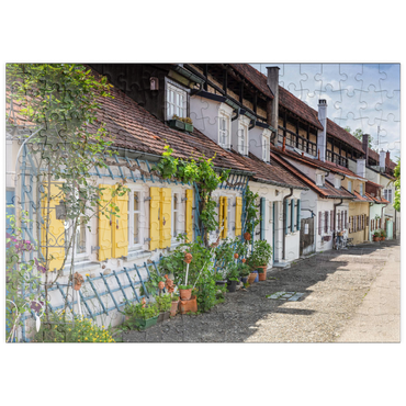 puzzleplate Wohnhäuser der Stadtsoldaten im Mittelalter, Kasarmen innerhalb der Stadtmauer 200 Puzzle