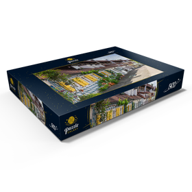 Darstellung des Puzzle Motivs Wohnhäuser der Stadtsoldaten im Mittelalter, Kasarmen innerhalb der Stadtmauer - Puzzleteile: 500