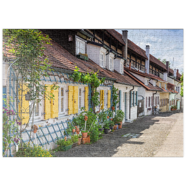 puzzleplate Wohnhäuser der Stadtsoldaten im Mittelalter, Kasarmen innerhalb der Stadtmauer 500 Puzzle
