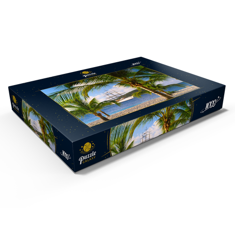 Windjammer Sea Cloud vor Palm Island, Grenadinen, Inseln über dem Winde, Karibik 1000 Puzzle Schachtel Ansicht1